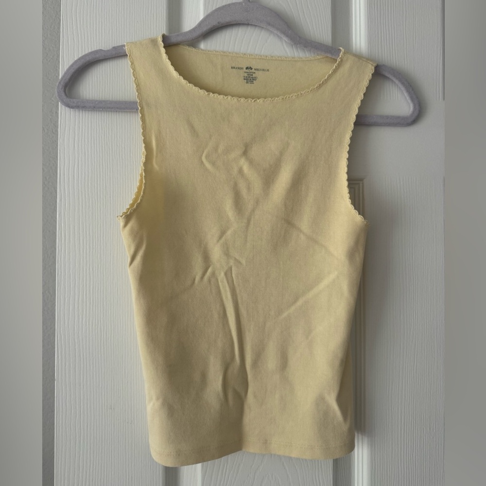 Brandy Melville Light Yellow Tee